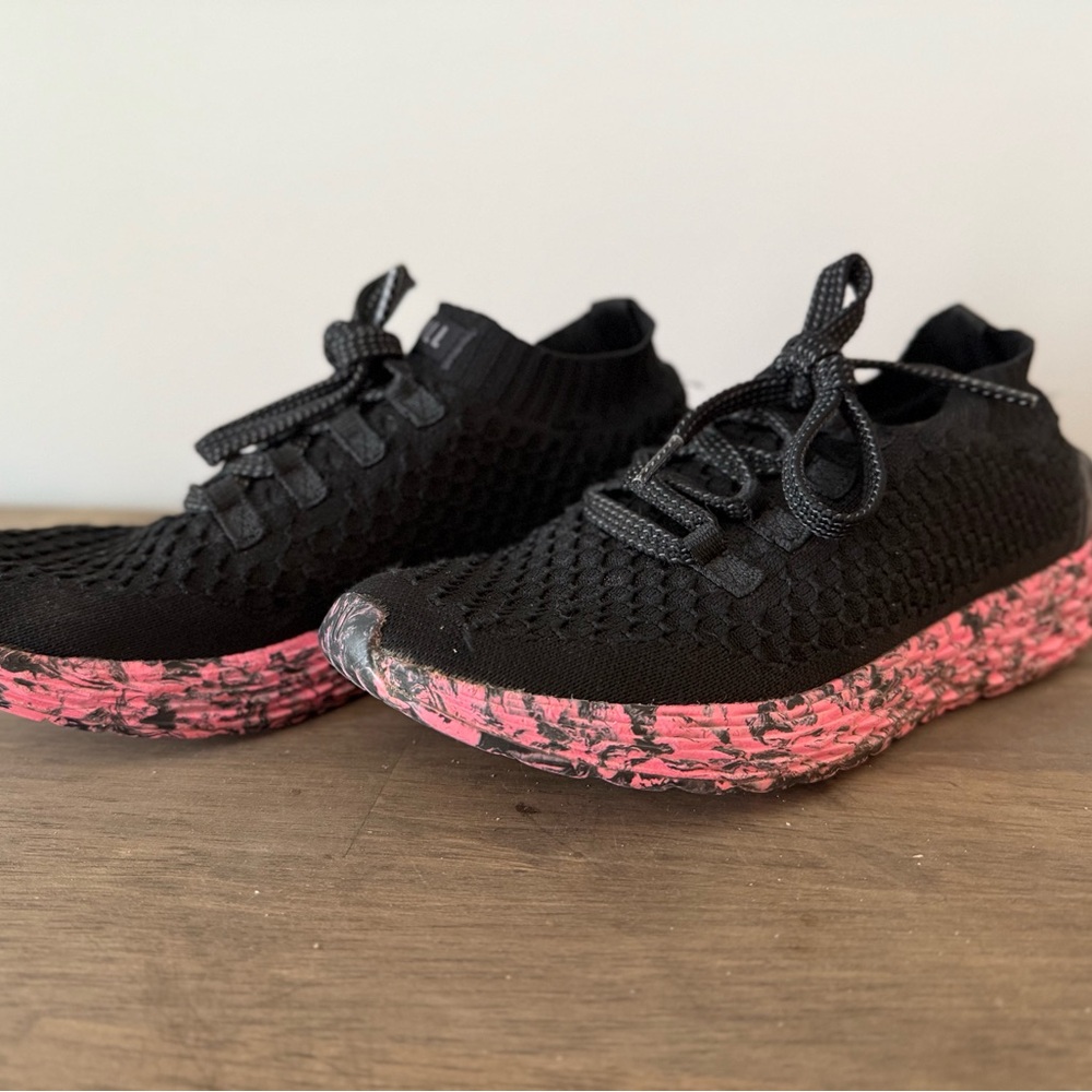 Black and Pink NOBULL Knit Running Shoes